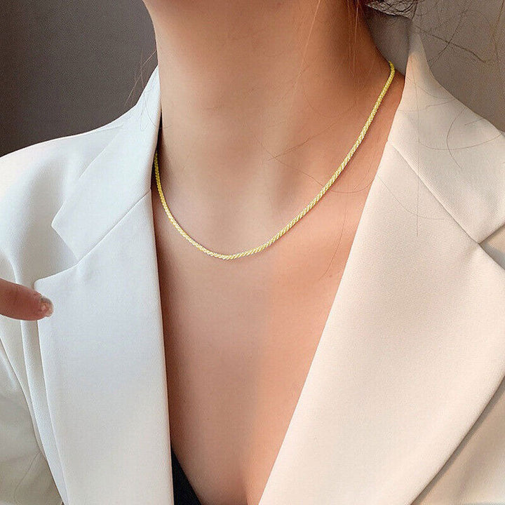 Beach necklace | 18K Gold 2mm