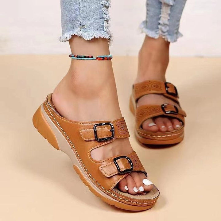 Viola™ orthopedic sandals with wedge heel