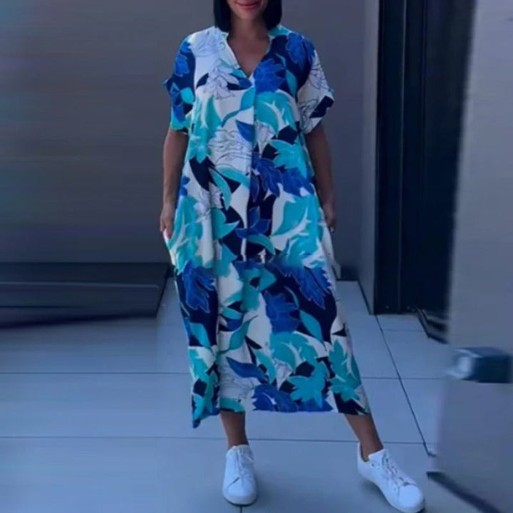 Lana - Lightweight Maxi Dress with Colorful Print