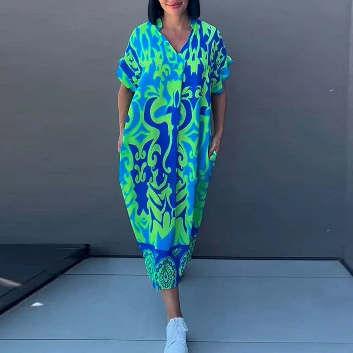 Lana - Lightweight Maxi Dress with Colorful Print