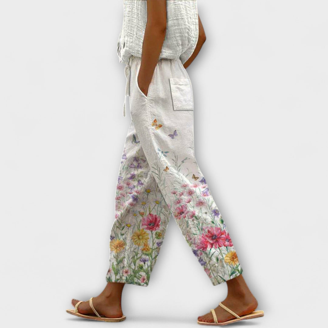 Airish - Distinctive Printed Casual Button Pants